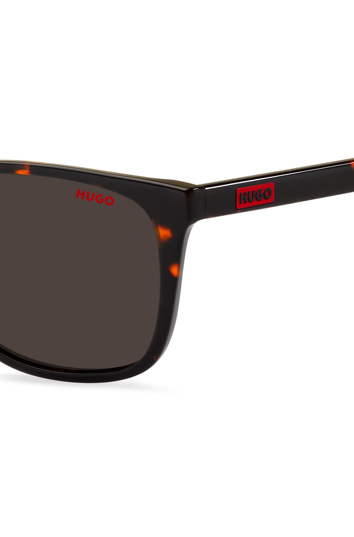 HAVANA-ACETATE SUNGLASSES WITH RUBBER LOGO - 2