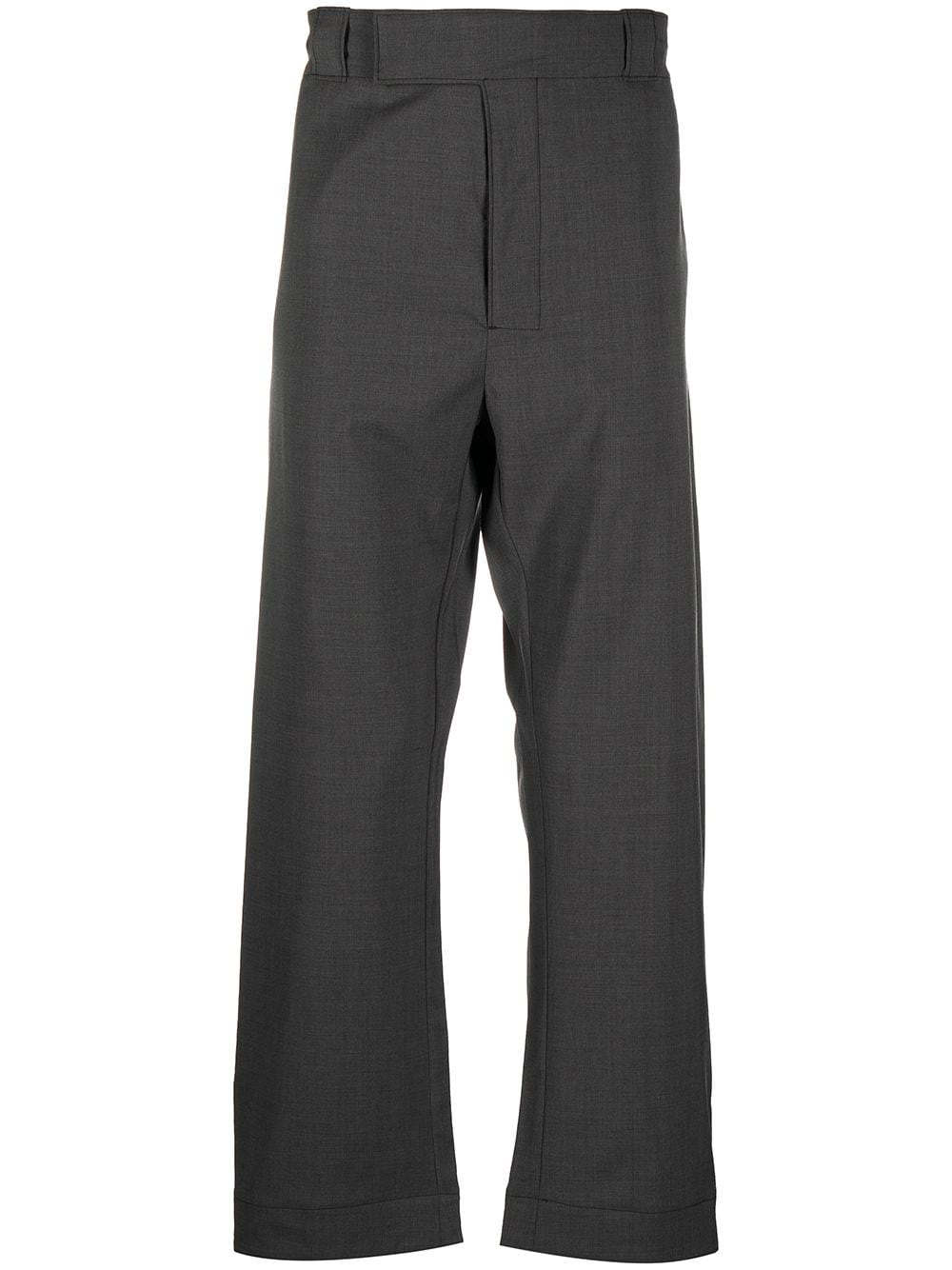 straight-leg wool trousers - 1