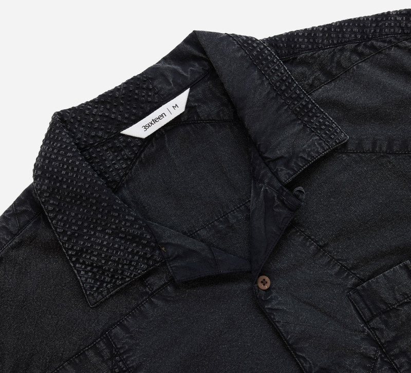 Vacation Shirt - Black Overdyed Patchwork 3