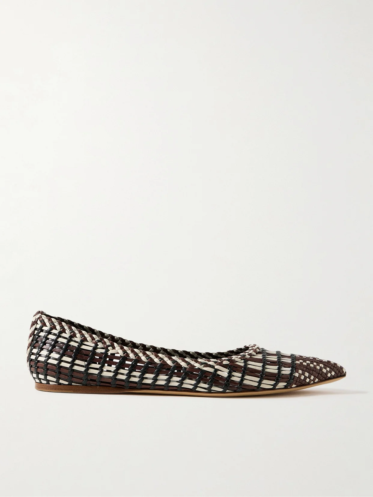 Milos Woven Leather Ballet Flats - 1
