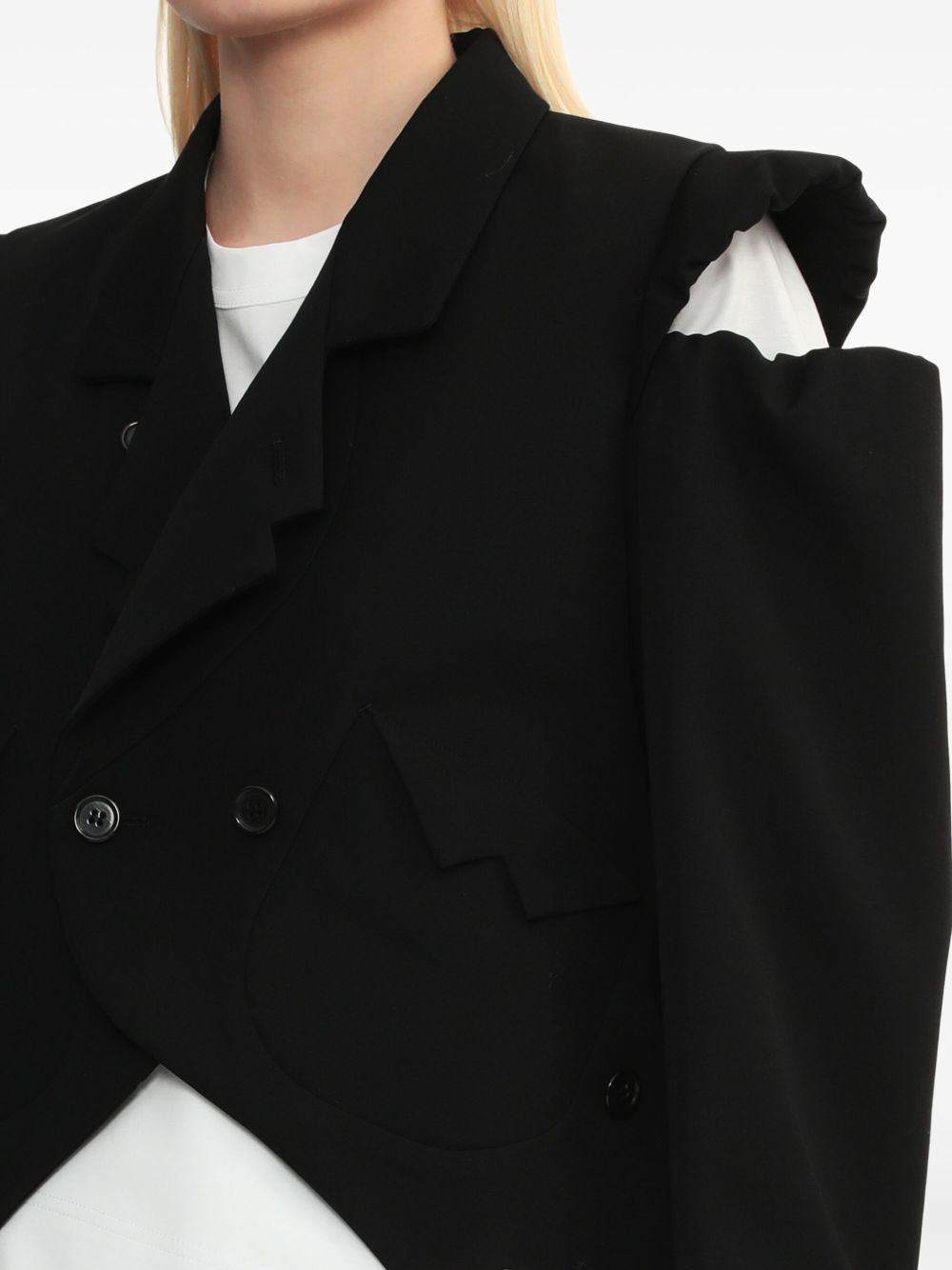 cropped blazer - 5