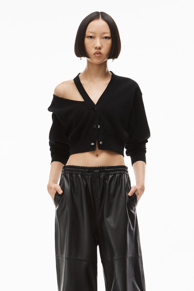 Alexander Wang CARDIGAN IN ILLUSION TULLE WOOL CASHMERE outlook