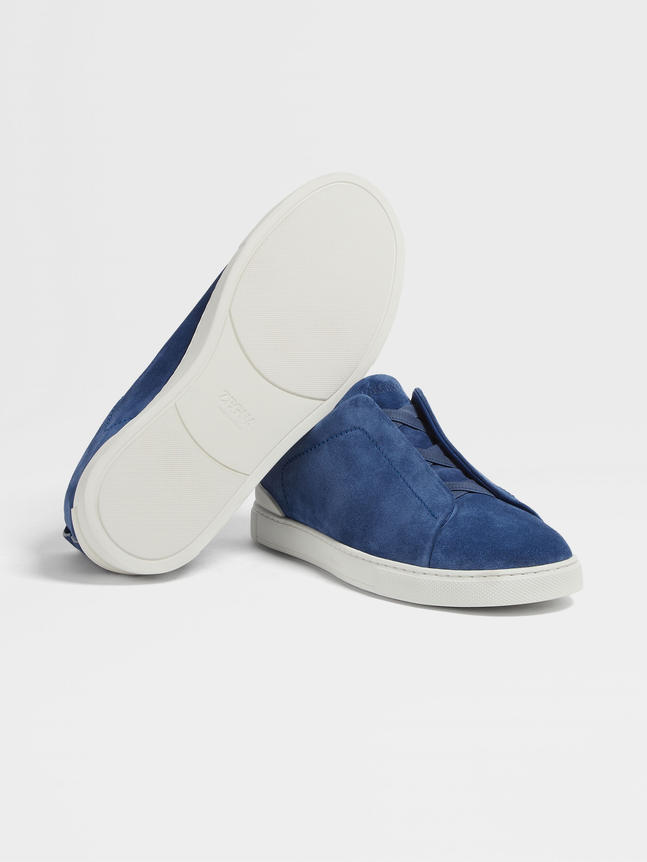 DARK AVIO BLUE SUEDE TRIPLE STITCH™ SNEAKERS - 5