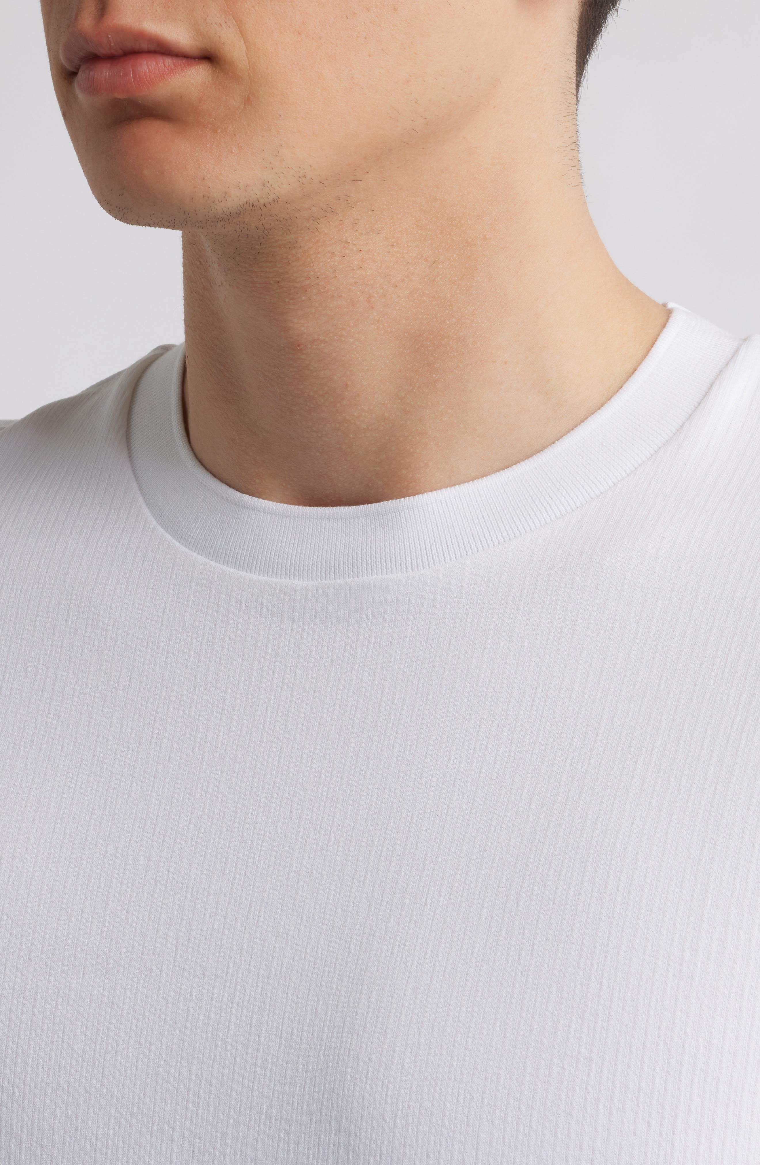 BOSS Taut Solid Cotton Blend T-Shirt in White at Nordstrom - 4