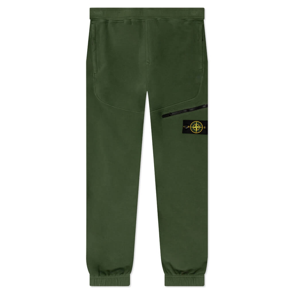 CARGO FLEECE PANTS - OLIVE GREEN - 1