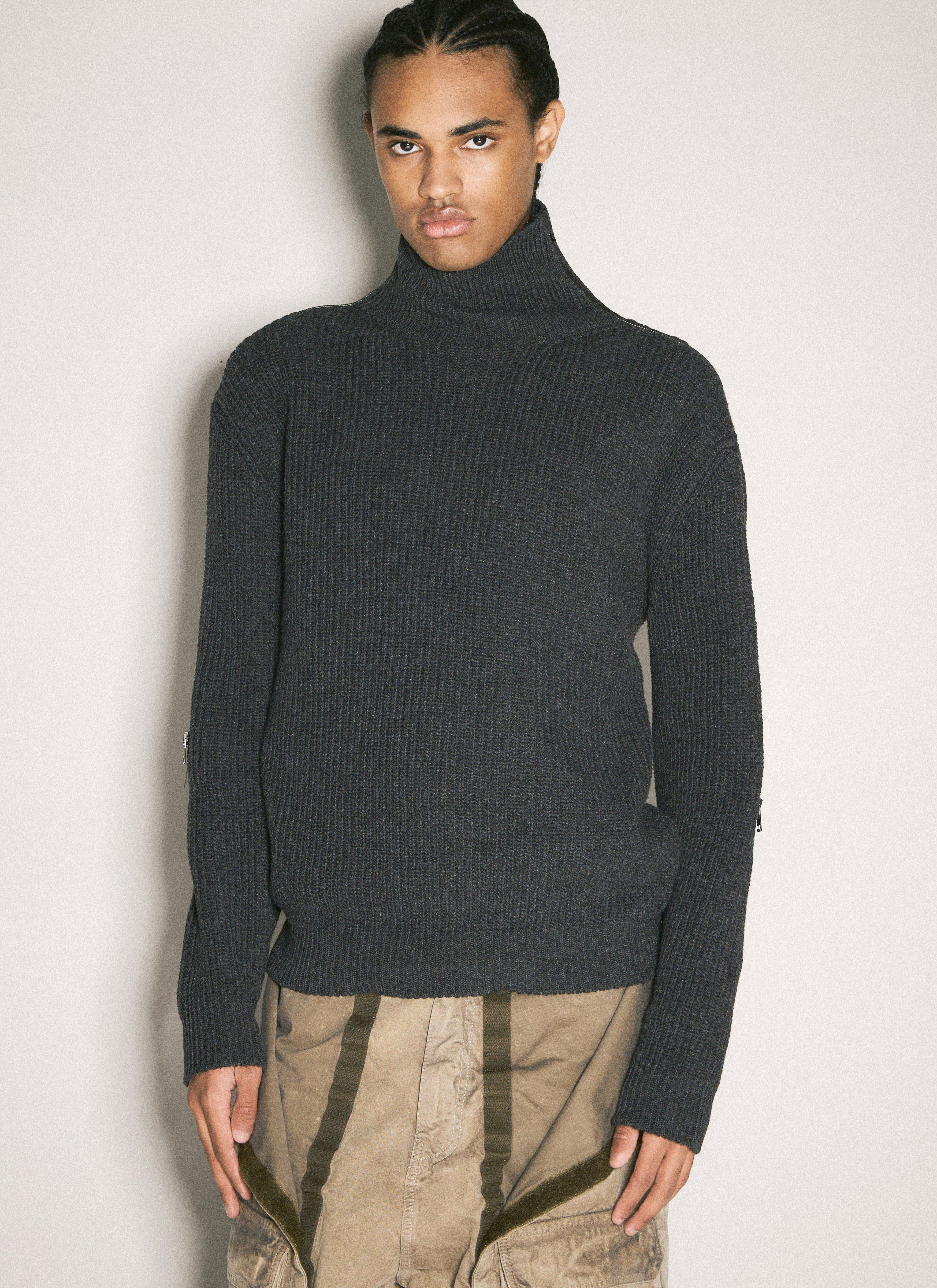 Y PROJECT - Y/Project Men Zip-Insert Knit Sweater - 1