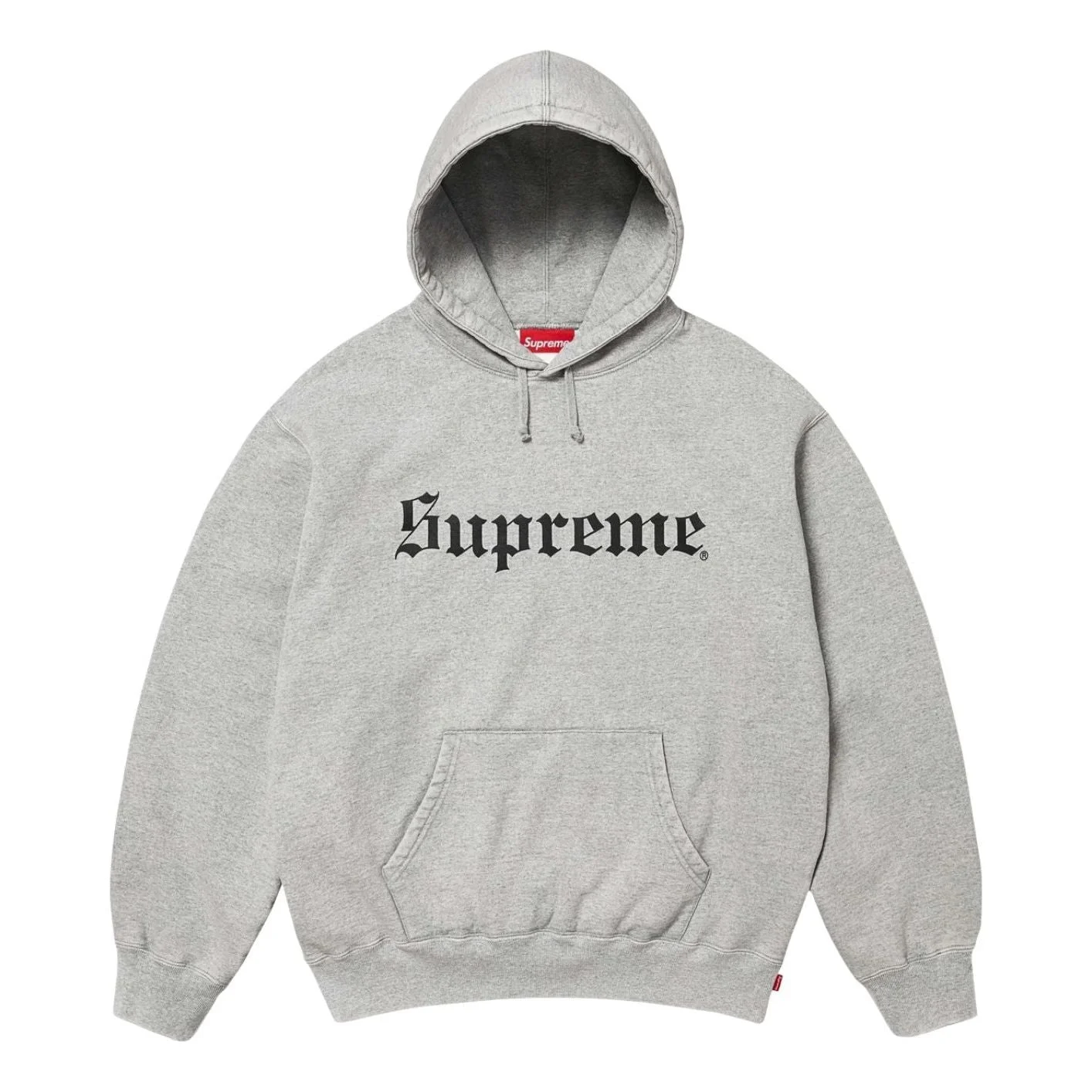 Supreme FW25 Washed Old English Hooded Sweatshirt 'Heather Grey' SUP-FW25-107-GRY - 1