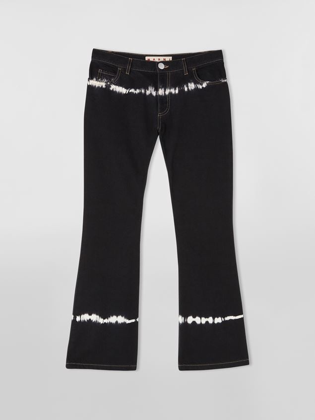 5-POCKET TIE-DYE BULL DENIM TROUSERS - 1