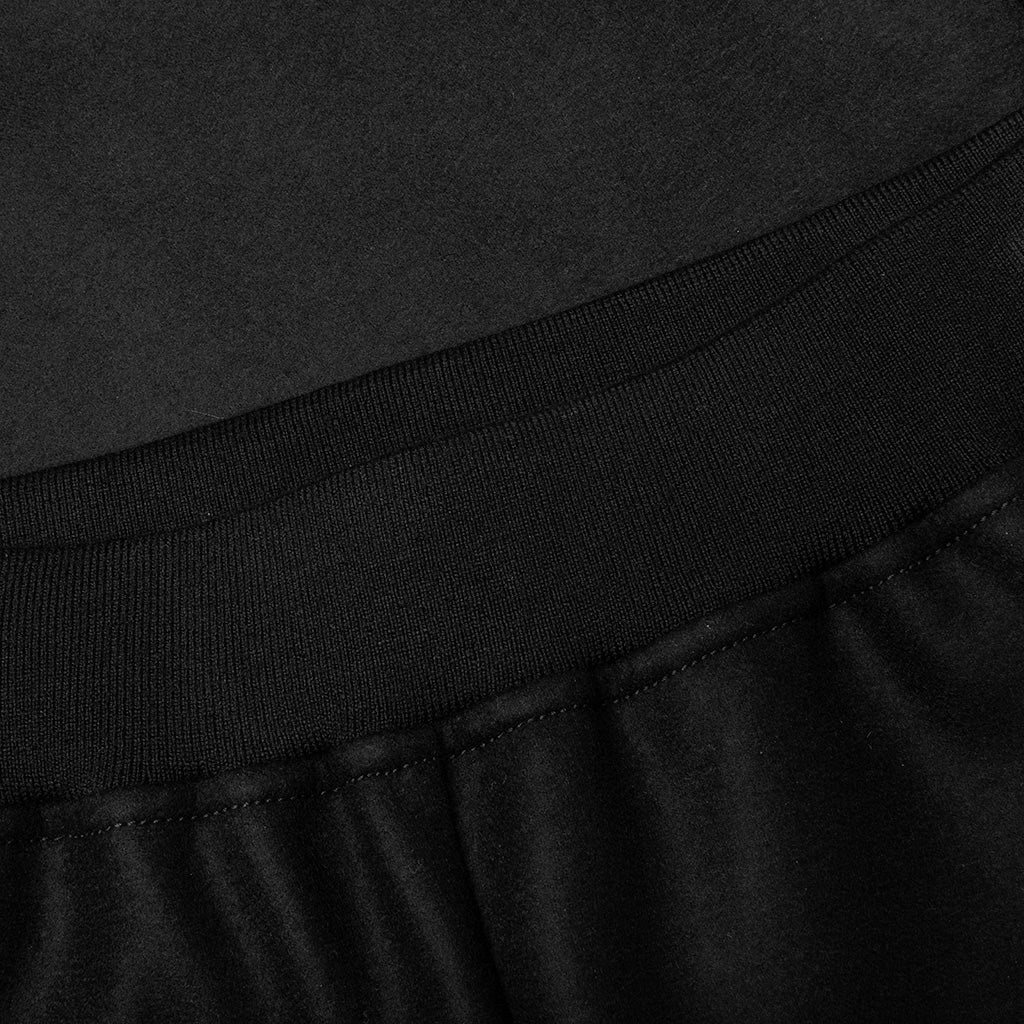 MELTON WOOL TROUSERS WITH DRAWSTRING AT HEMS - BLACK - 3