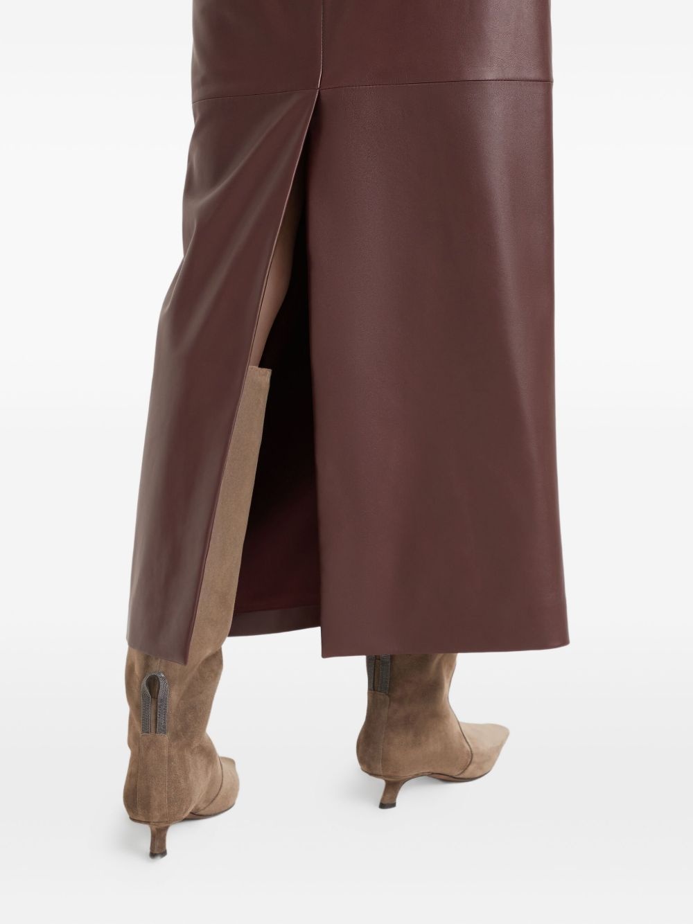 leather maxi skirt - 5