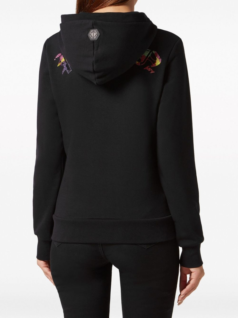 Smile rhinestone-embellished hoodie 4
