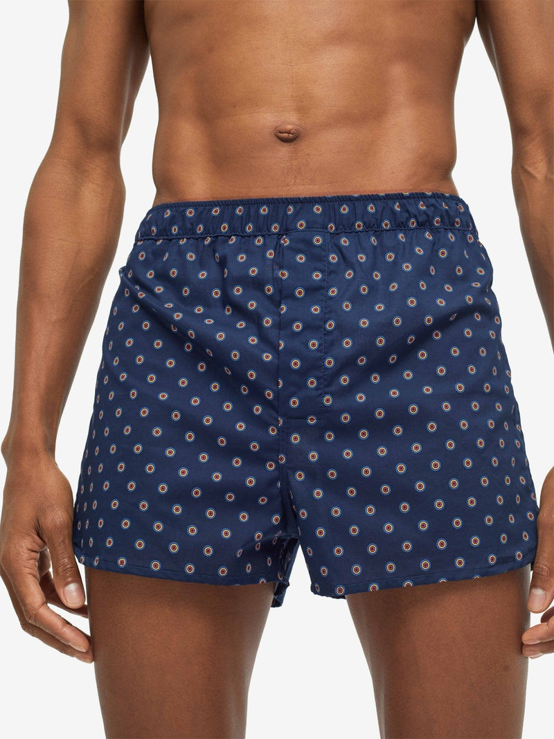 Men's Modern Fit Boxers Nelson 90 Cotton Batiste Navy 2