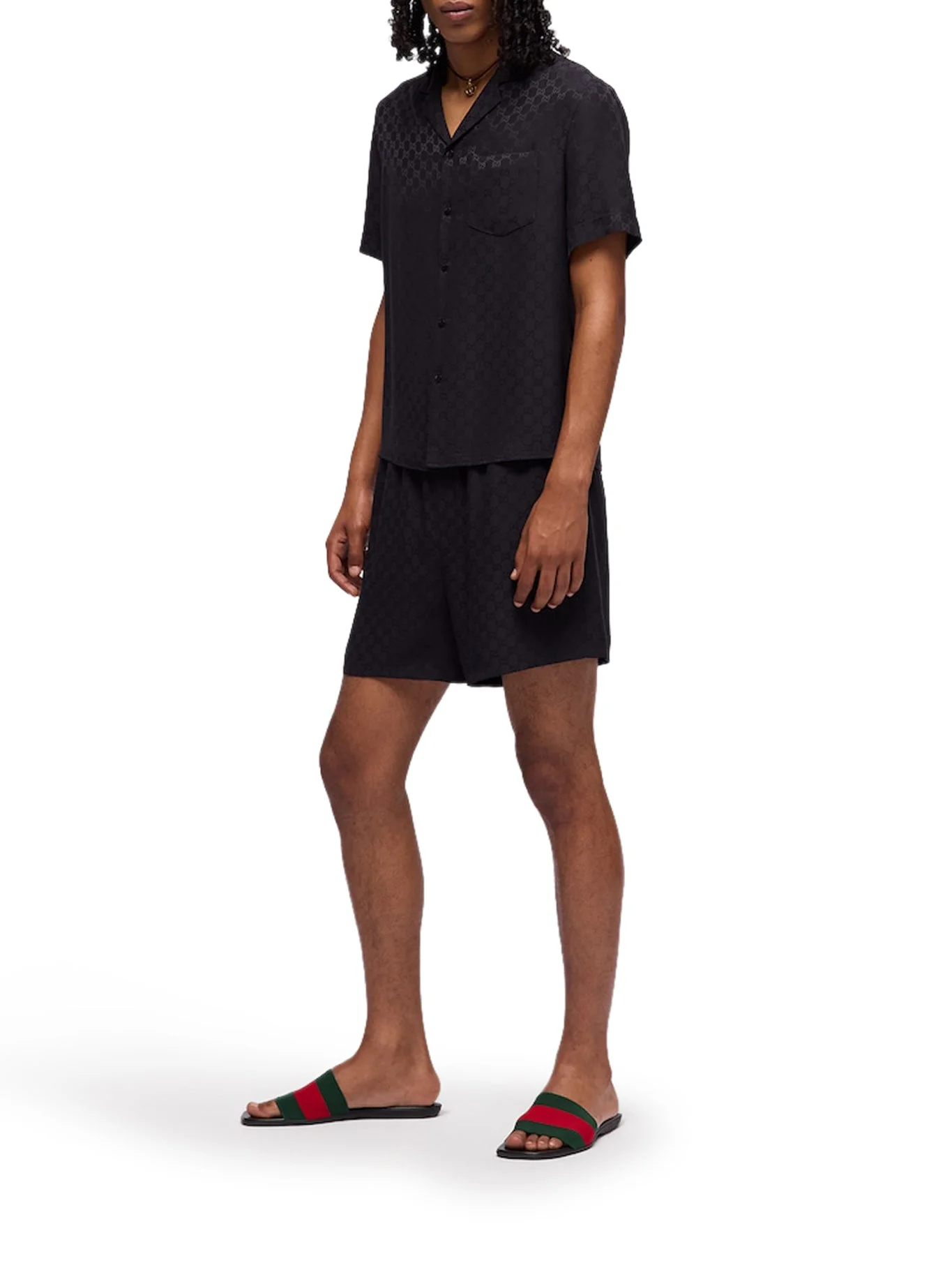 GG JACQUARD SILK SHORTS - 1