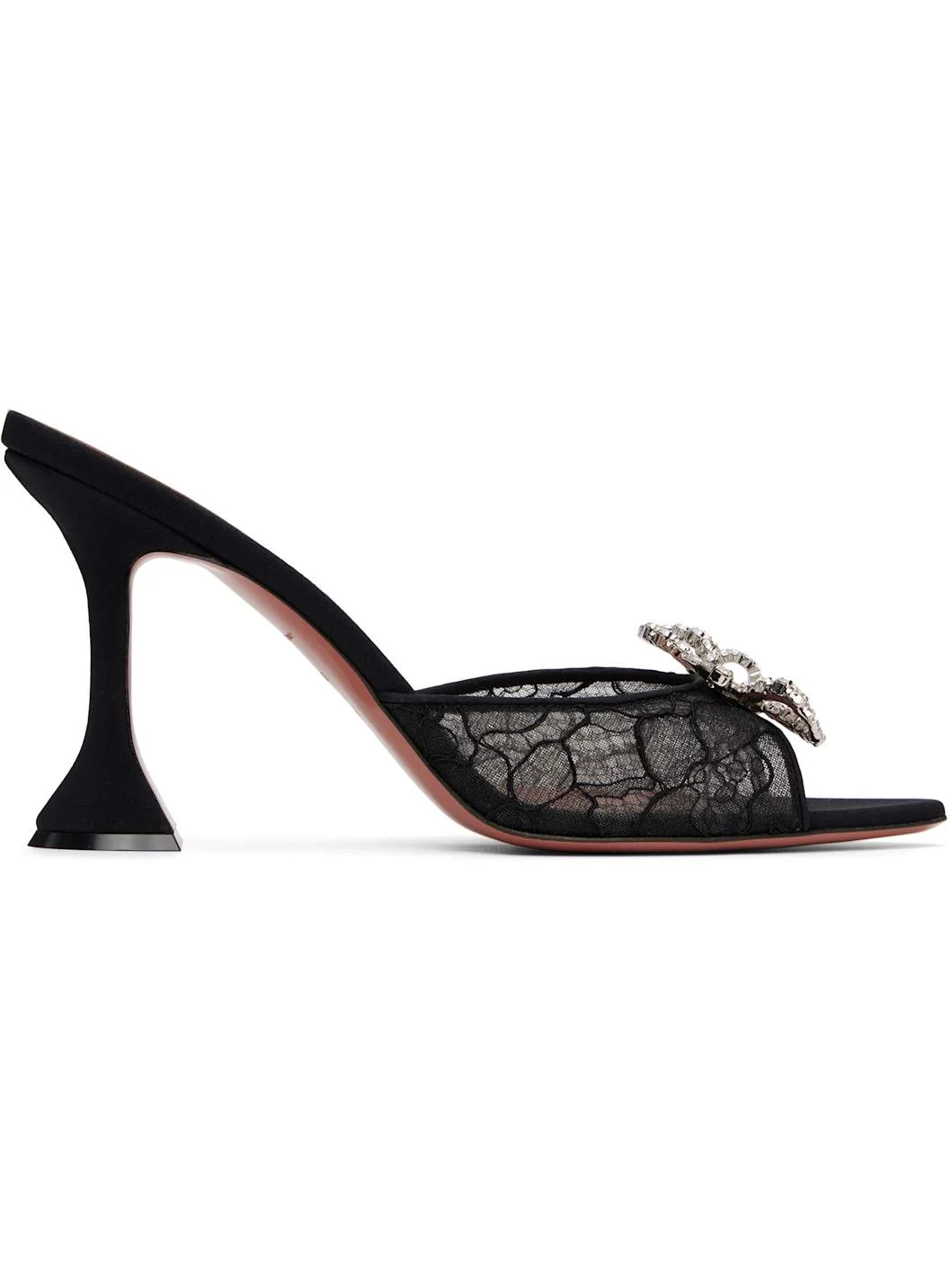 Black Rosie Lace Slipper 95 Heeled Sandals - 1