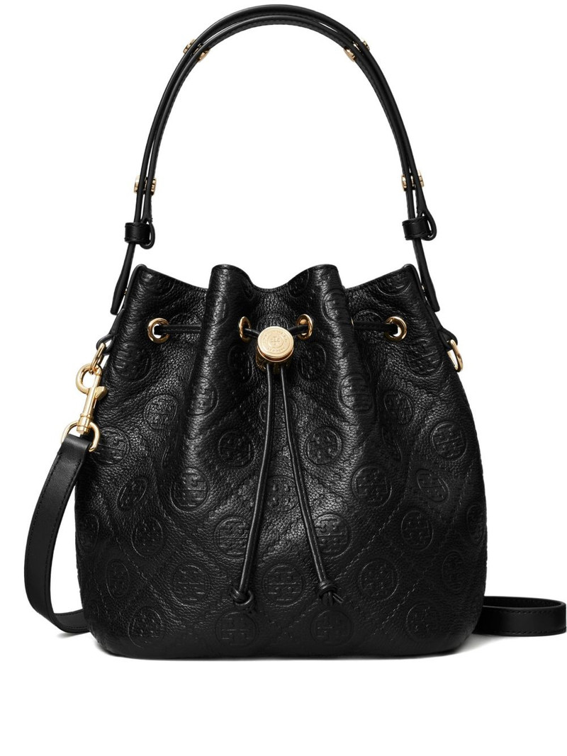 T-Monogram textured bucket bag 1