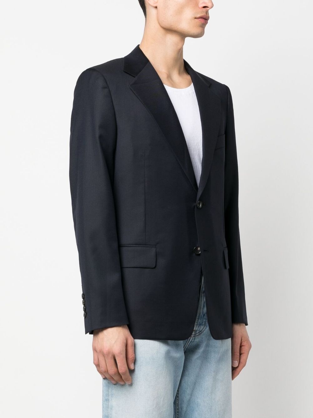 single-breasted button-fastening blazer - 3