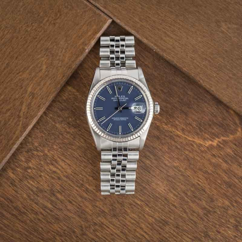 Pre-owned Rolex Datejust 16014 Blue Dial - 6