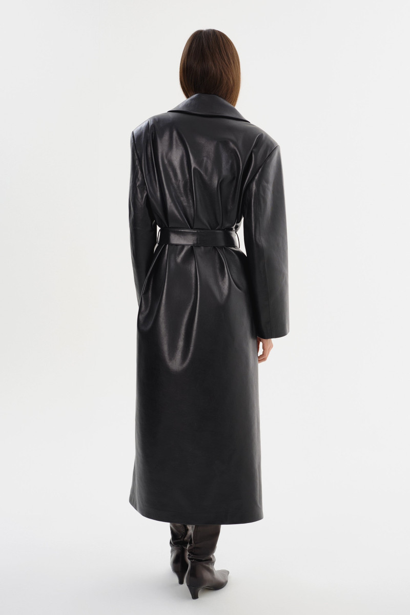 SARITA | Recycled Leather Maxi Coat 13