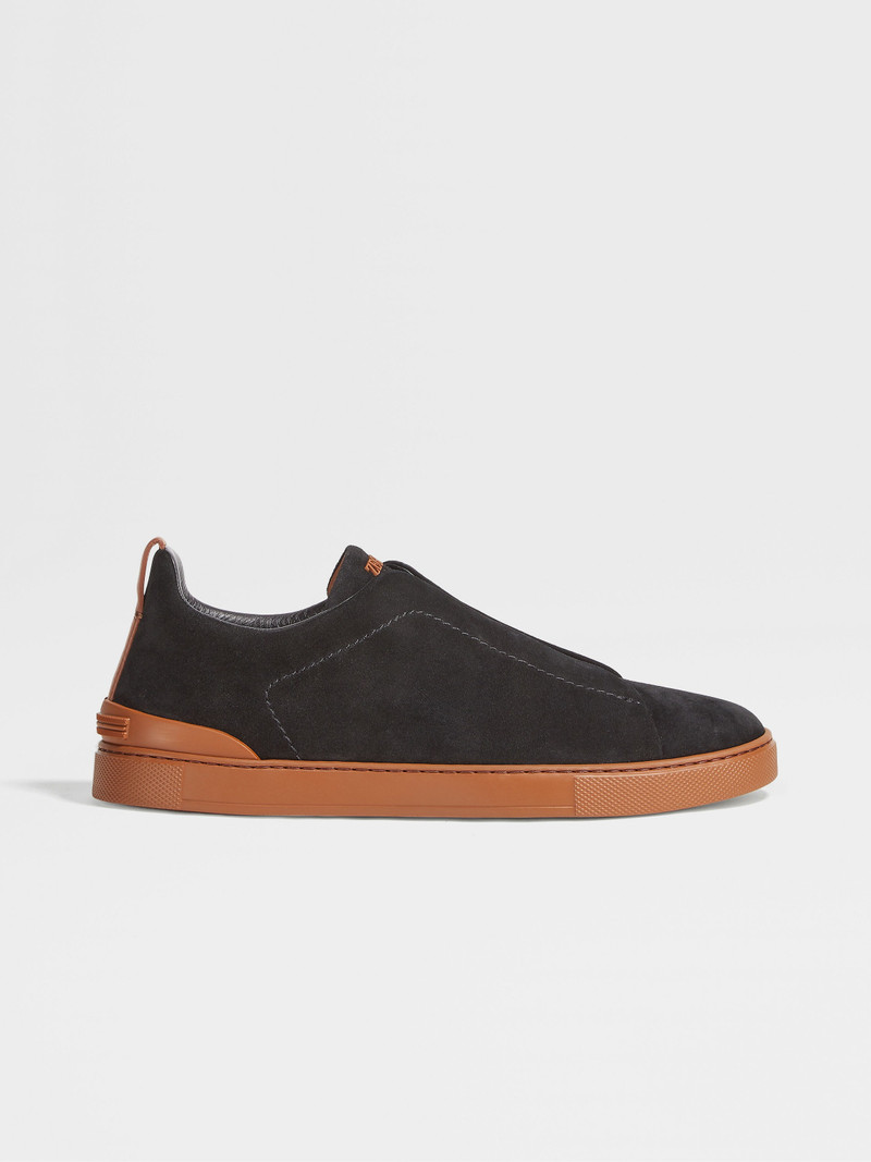 BLACK SUEDE TRIPLE STITCH™ SNEAKERS 4