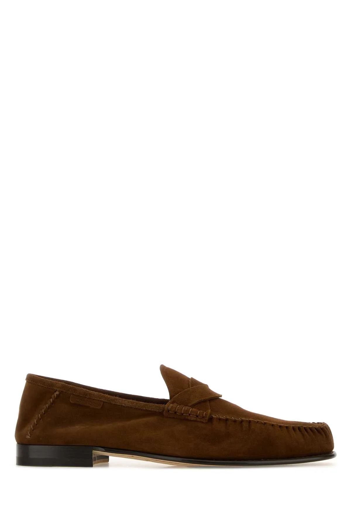Tom Ford Men Brown Suede Loafers - 1