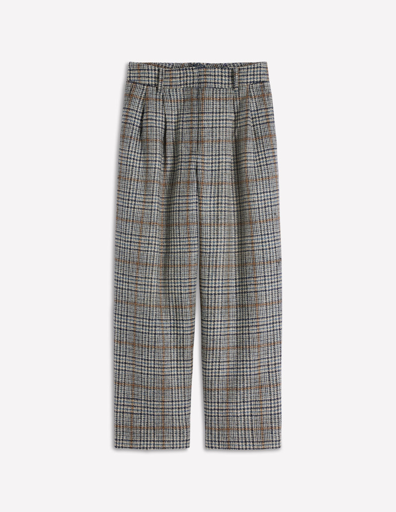 Bloomsbury Wool Pants-Blue and Grey Prince of Wales 1