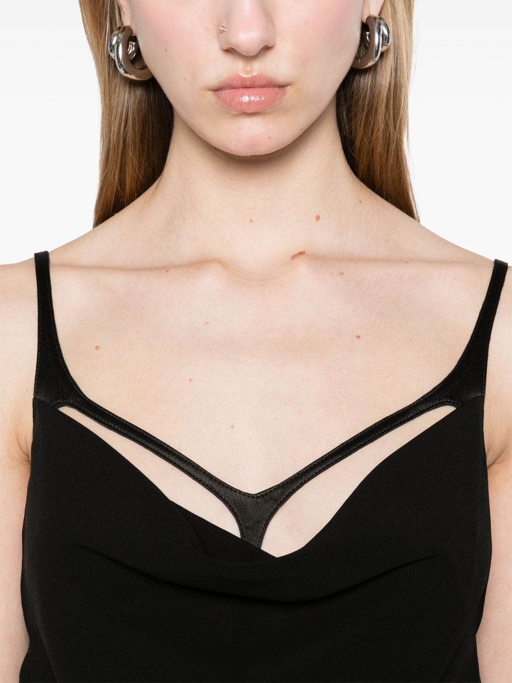 harness crepe gown - 5