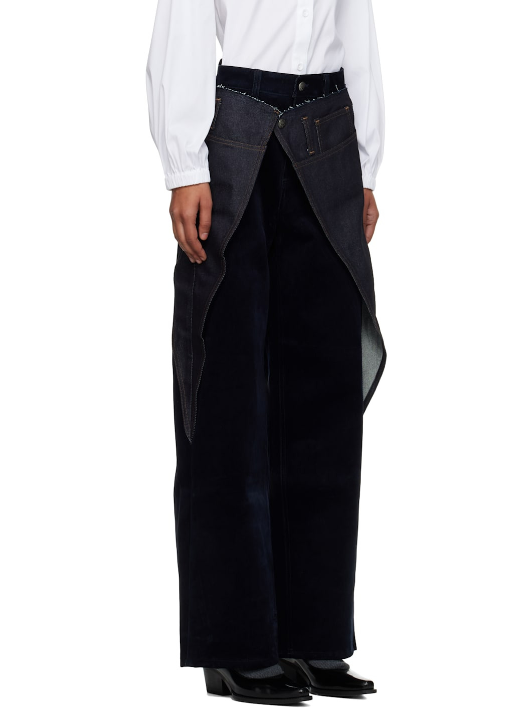 Navy Zoe Wrap Jeans - 2