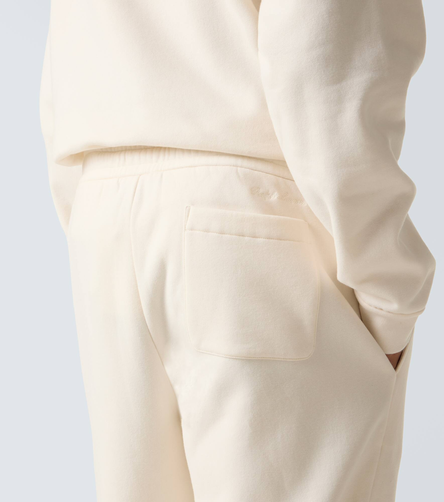Cotton and cashmere straight pants - 6