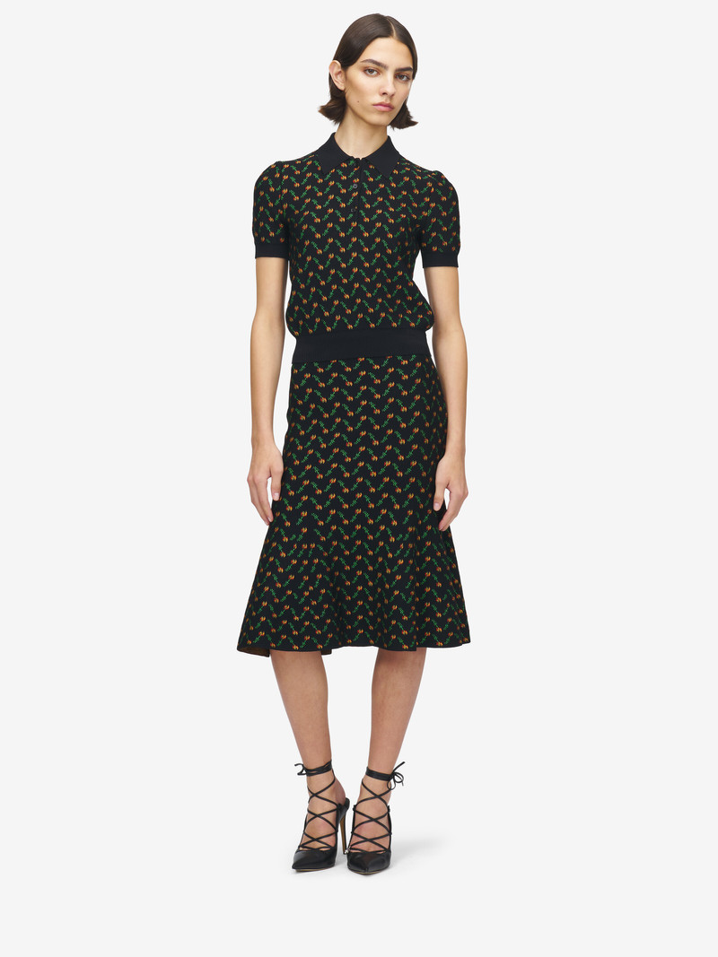 Flower Jacquard Polo Shirt 3