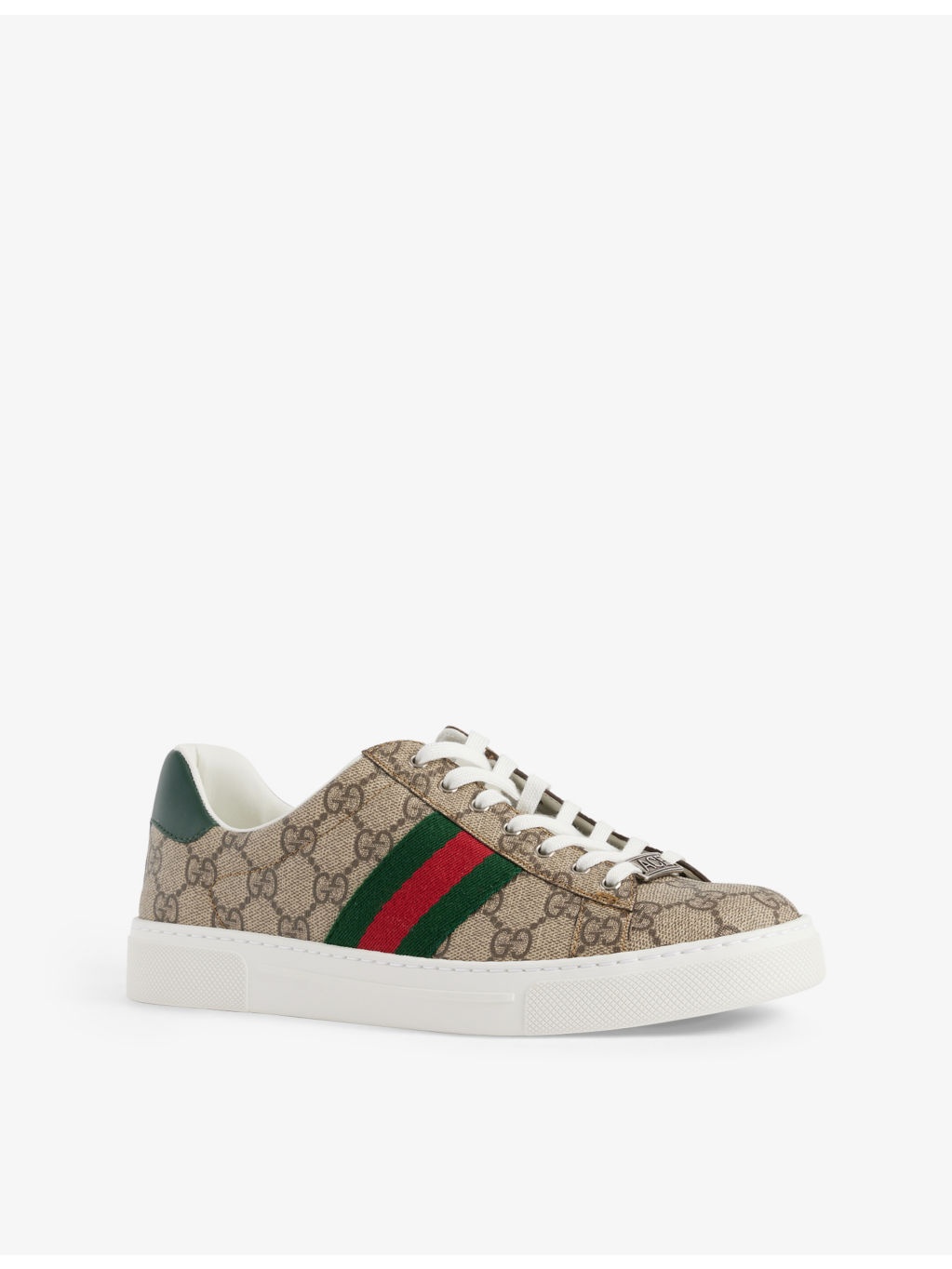 Ace logo-pattern canvas trainers - 3