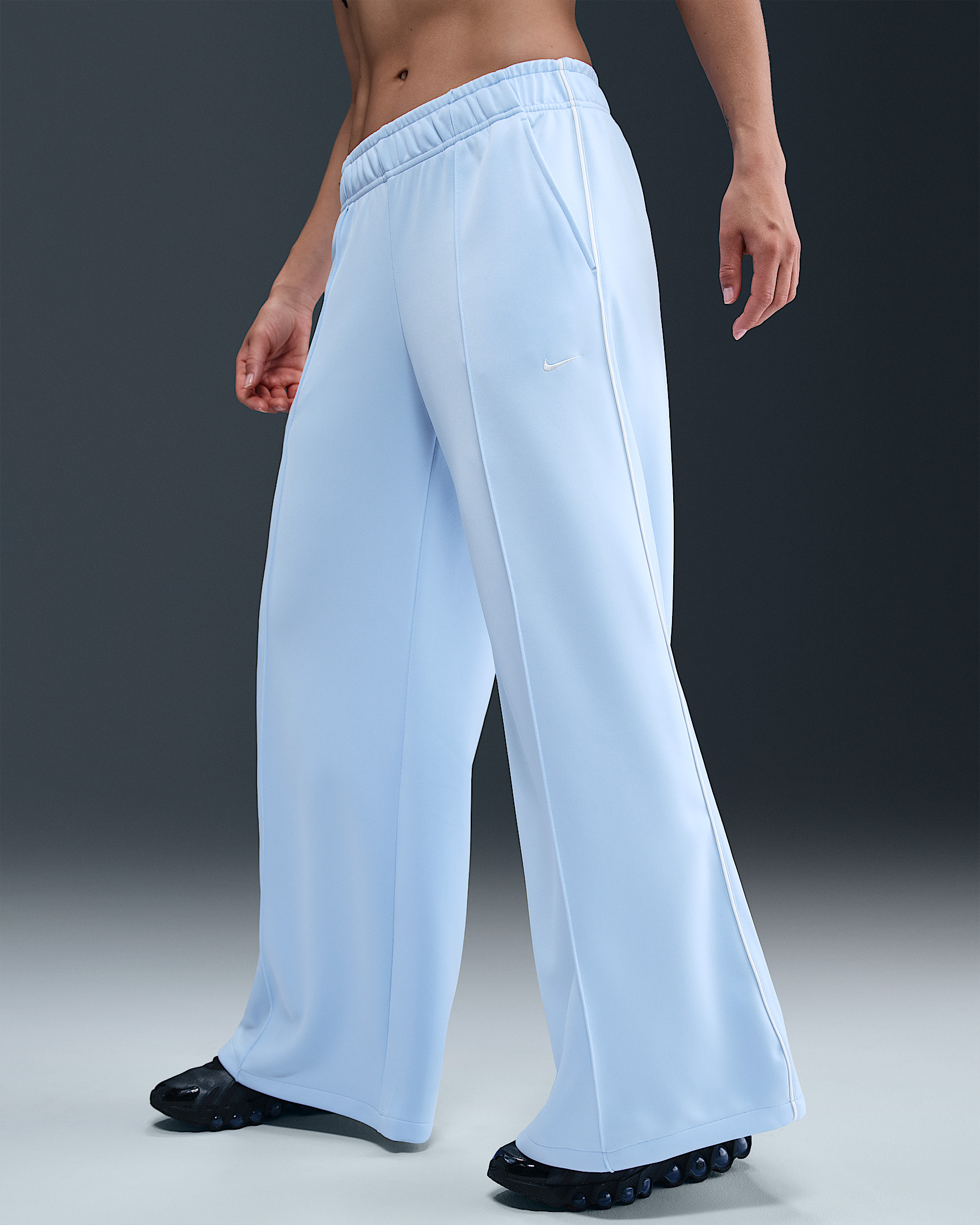 Nike Sportswear Women's Mid-Rise Wide-Leg Track Pants - 2