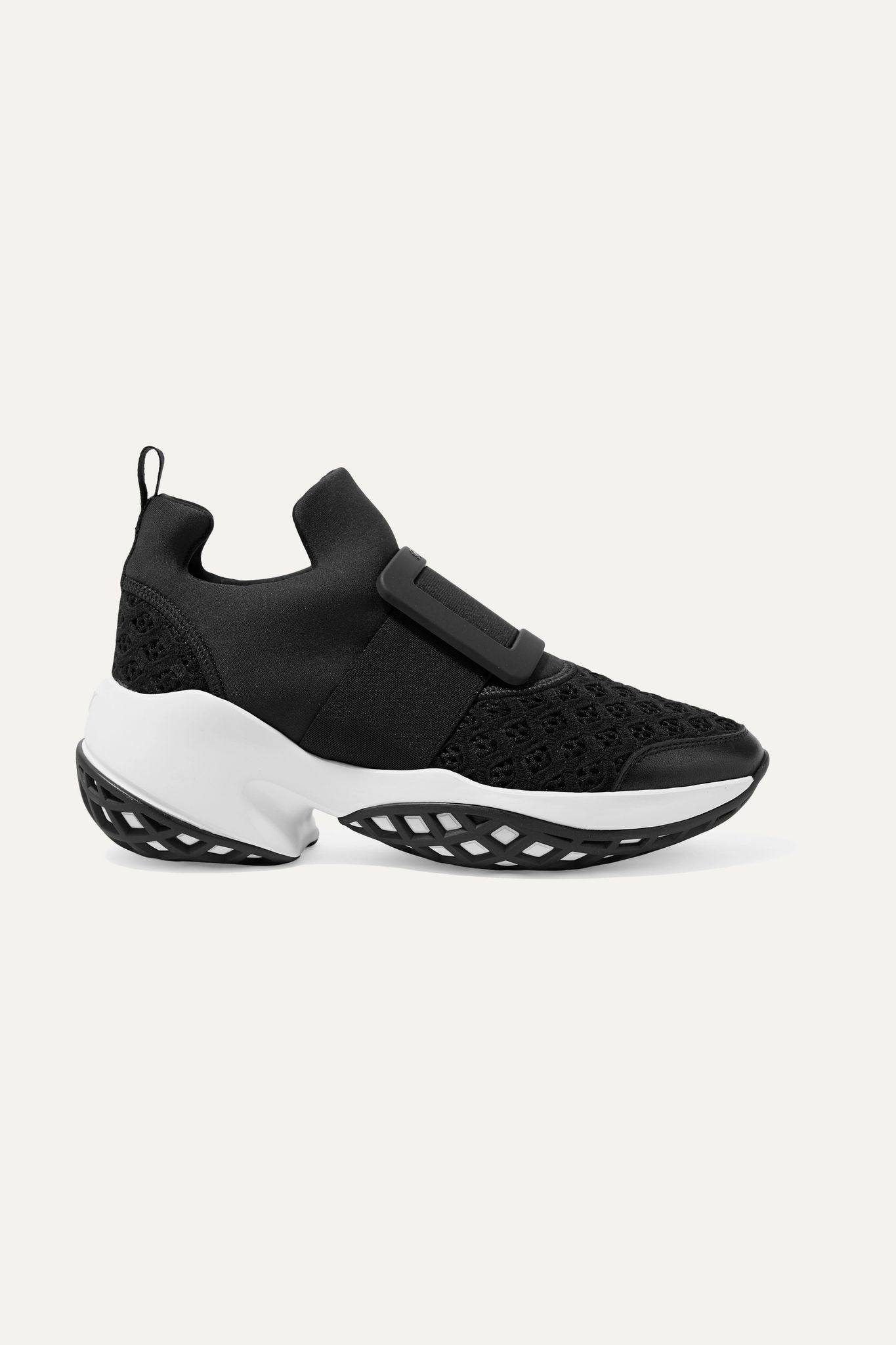 Viv Run neoprene, mesh and leather sneakers - 1