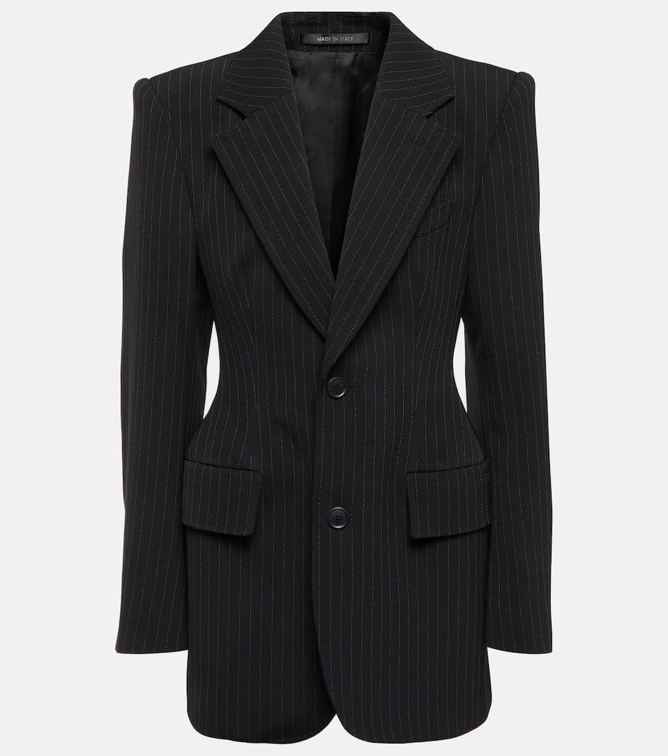 Hourglass chalk stripe wool blazer - 1