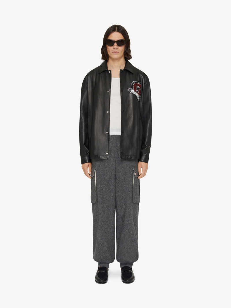 Givenchy GIVENCHY COLLEGE JACKET IN LEATHER outlook