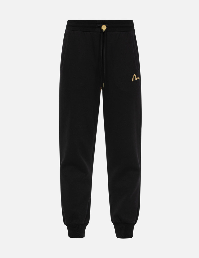 EVISU SEAGULL EMBRODIERY AND LOGO BROCADE APPLIQUÉ REGULAR FIT SWEATPANTS outlook