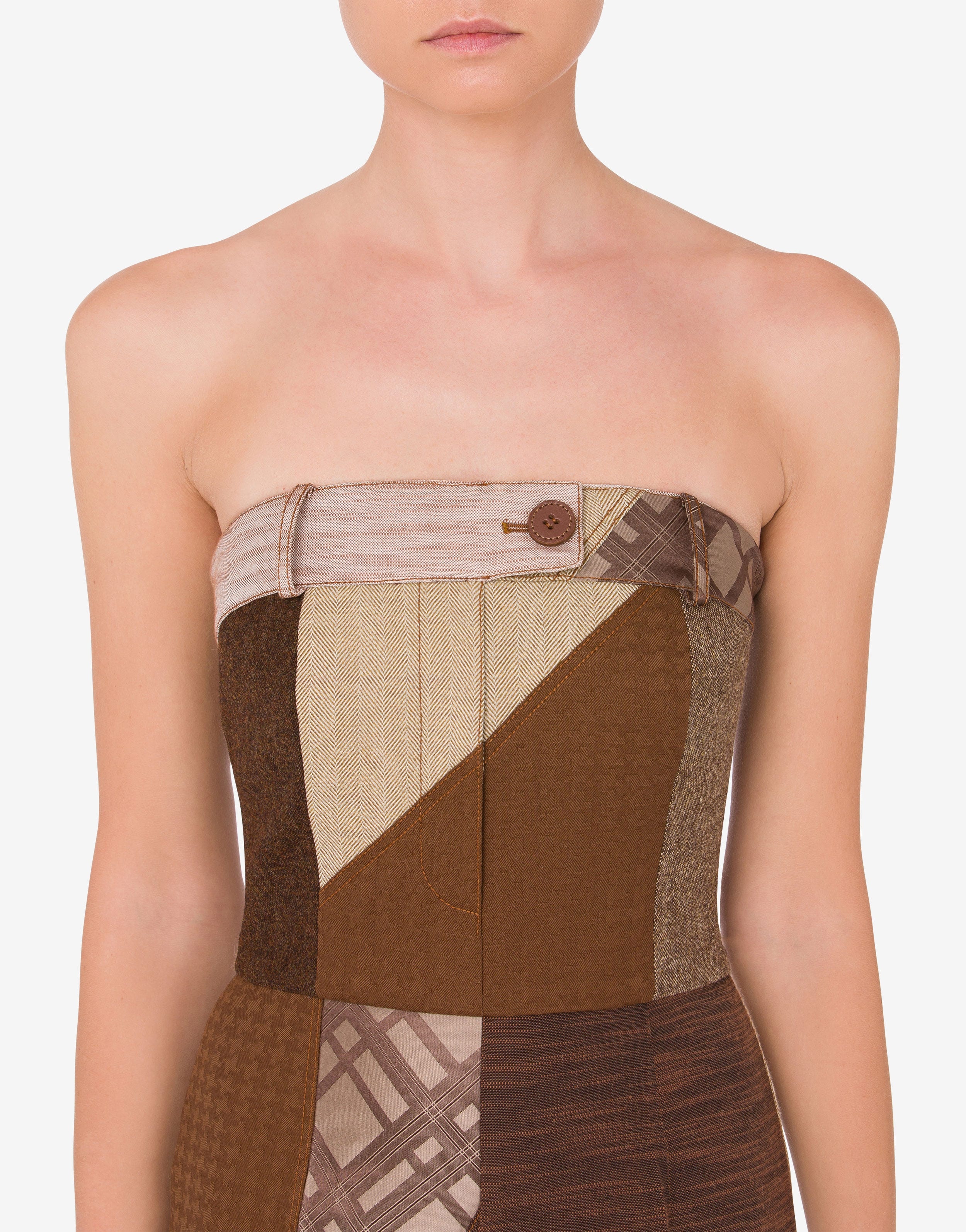 PATCHWORK CORSET JUMPSUIT - 4