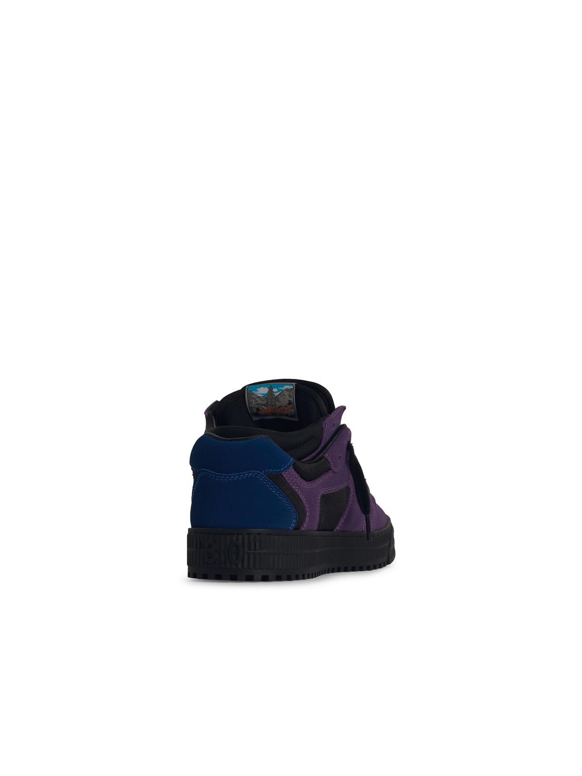 Off-White 'Floating' Purple Leather Sneakers Men - 3