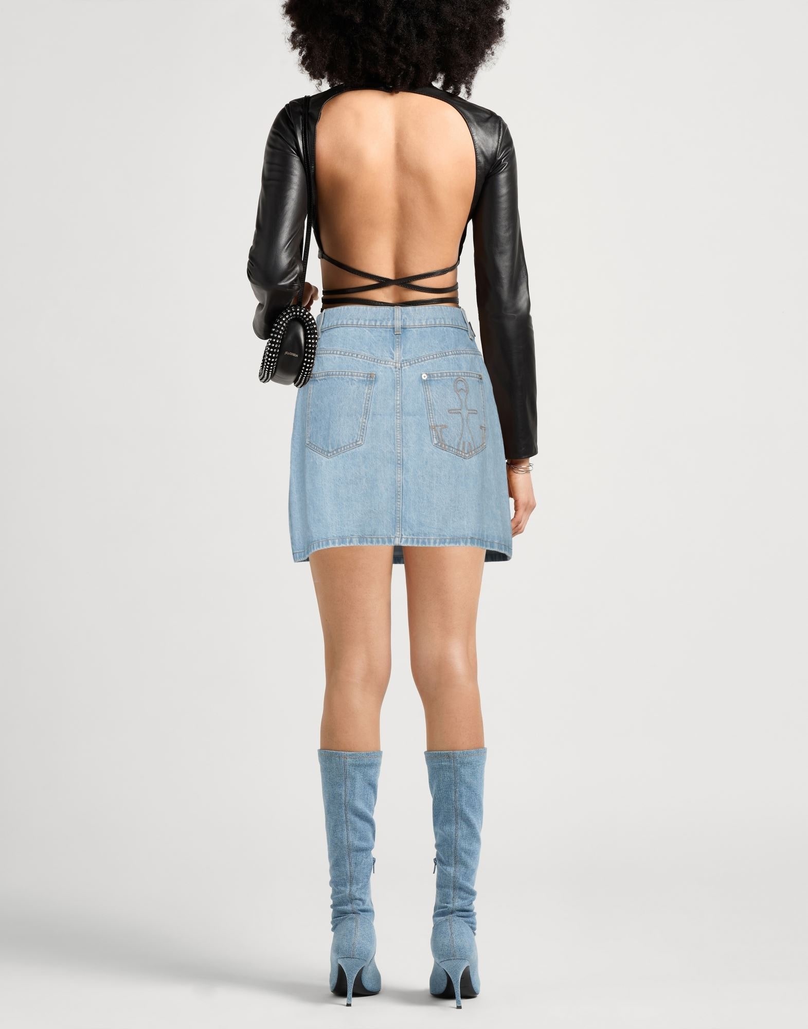 Blue Women's Denim Skirt - 3