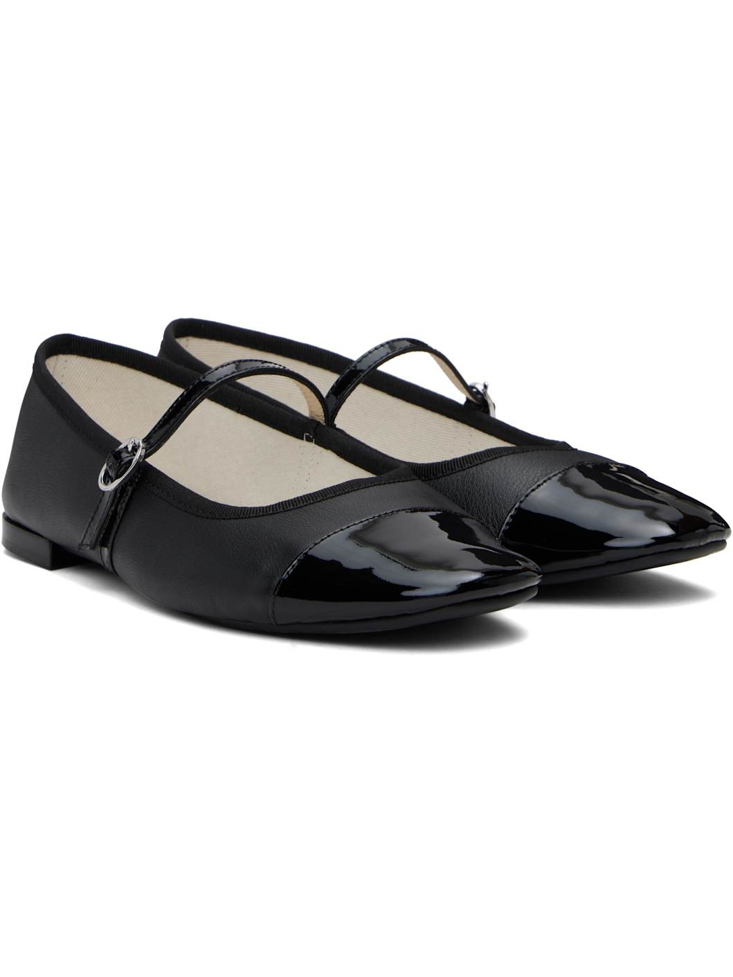 Black Georgiana Mary-Jane Ballerina Flats - 4