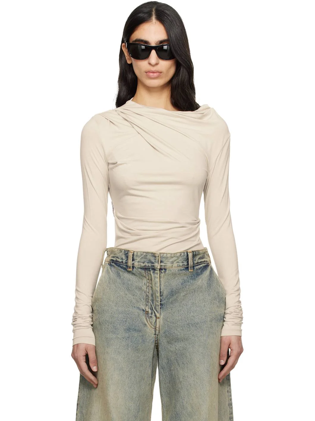 Off-White Drape Top - 1