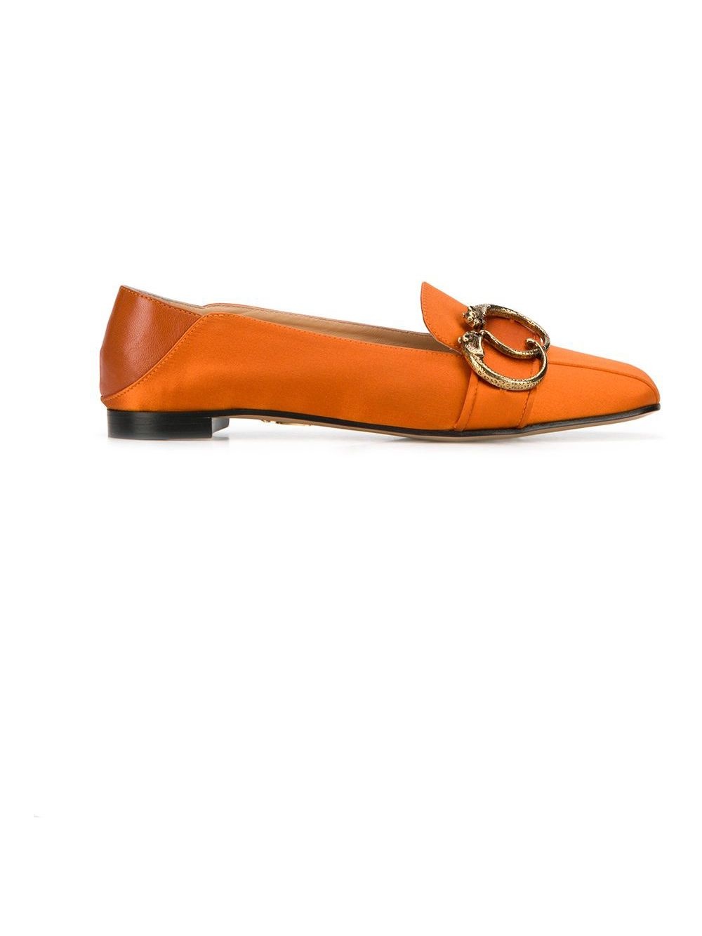 collapsible heel satin loafers - 5