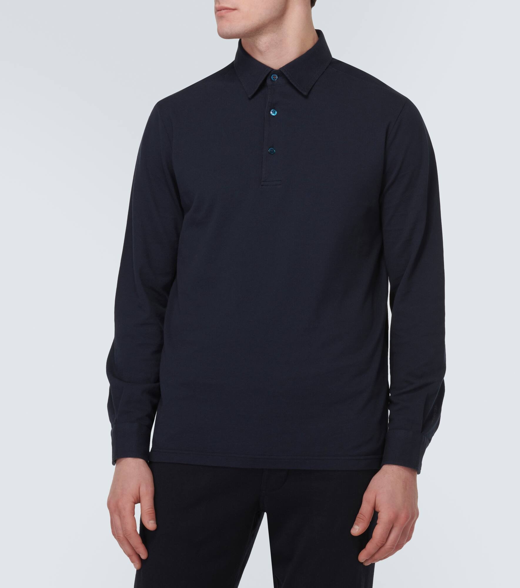Cotton piqué polo shirt - 3