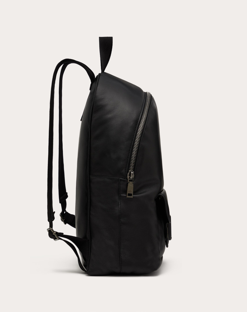 VALENTINO GARAVANI NOIR NAPPA LEATHER BACKPACK 5