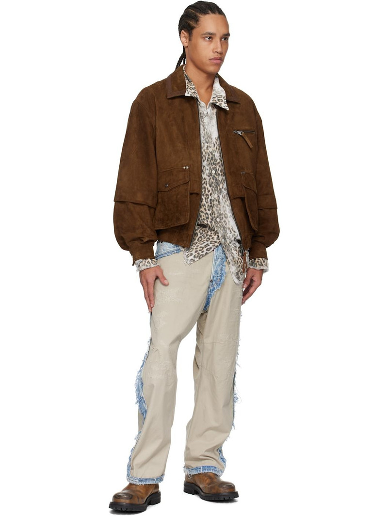 Andersson Bell Brown Mikoos Suede Bomber Jacket outlook