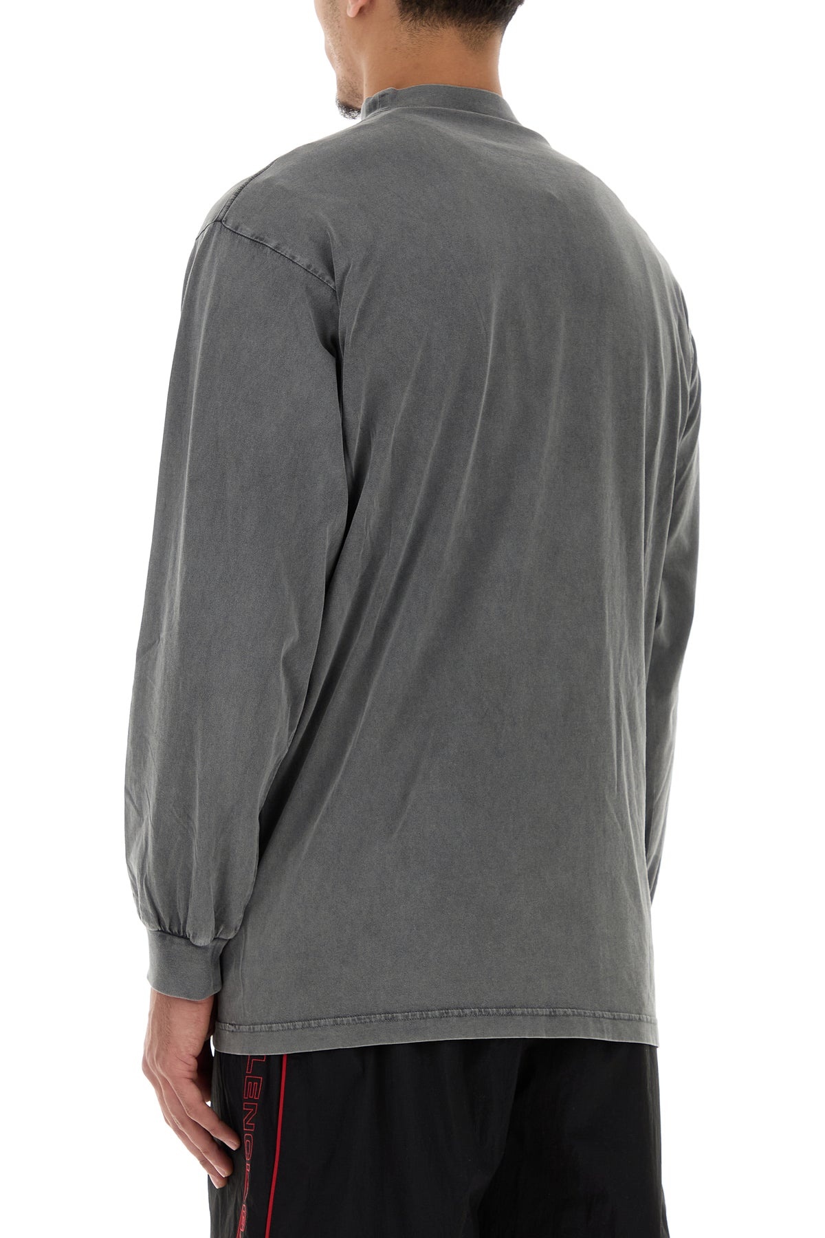 Charcoal cotton oversize Tbilisi t-shirt - 4
