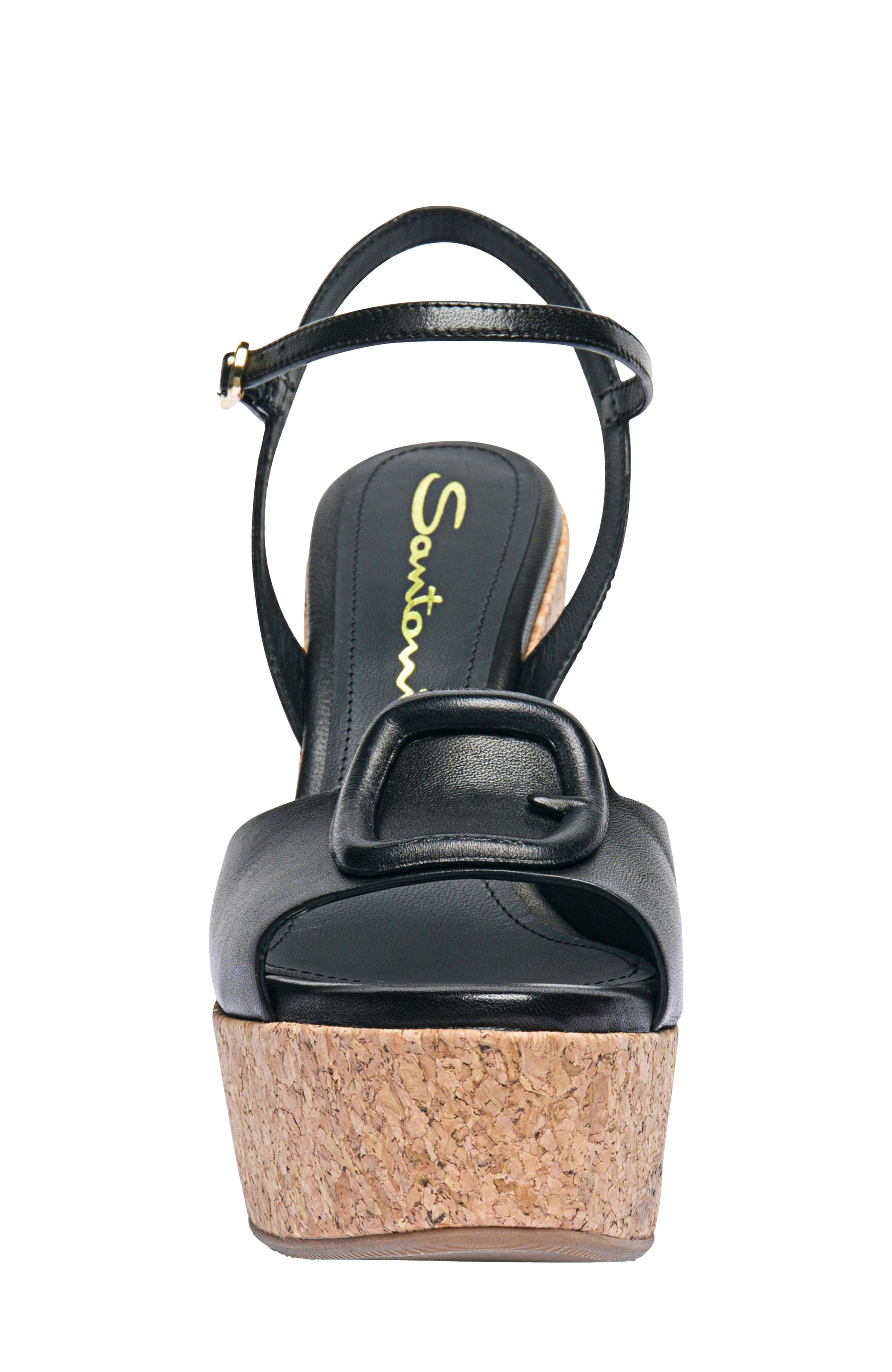 Santoni Women's leather wedge in Black at Nordstrom - 2