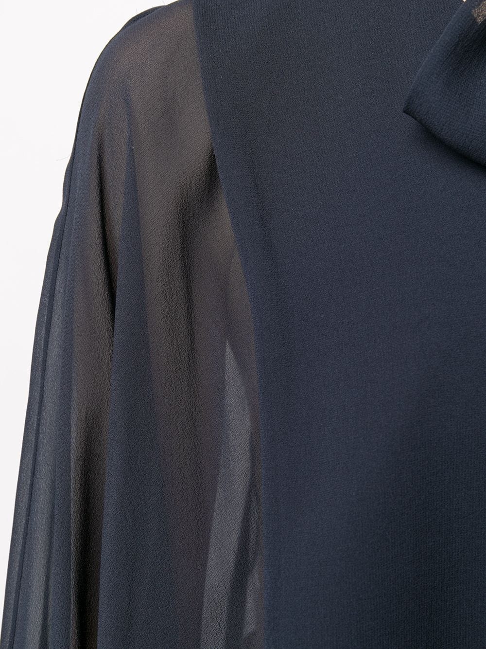 pussybow pouf sleeve blouse - 5