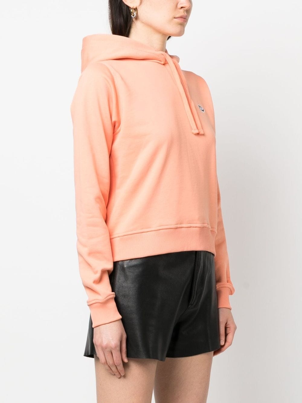 logo-patch drawstring hoodie - 3