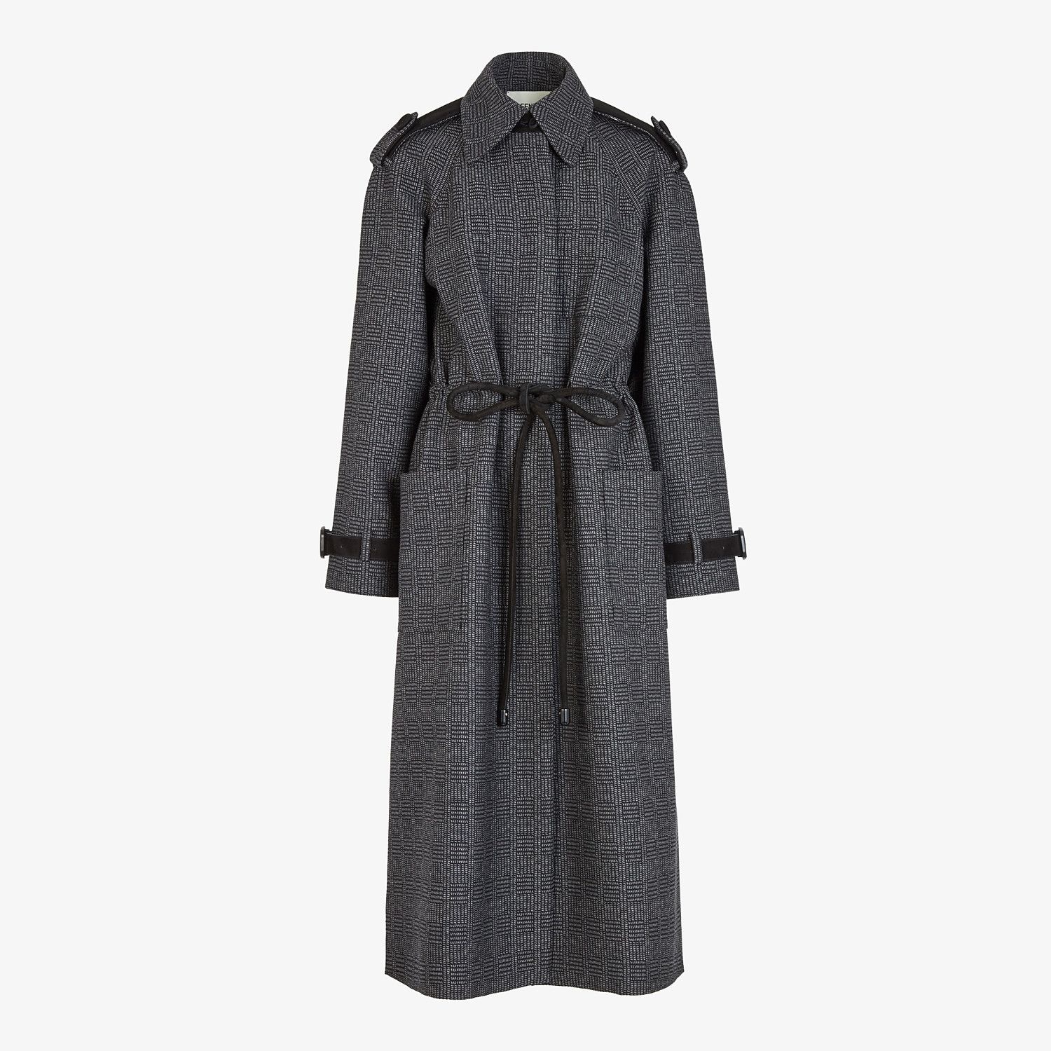 Gray wool trench coat - 1