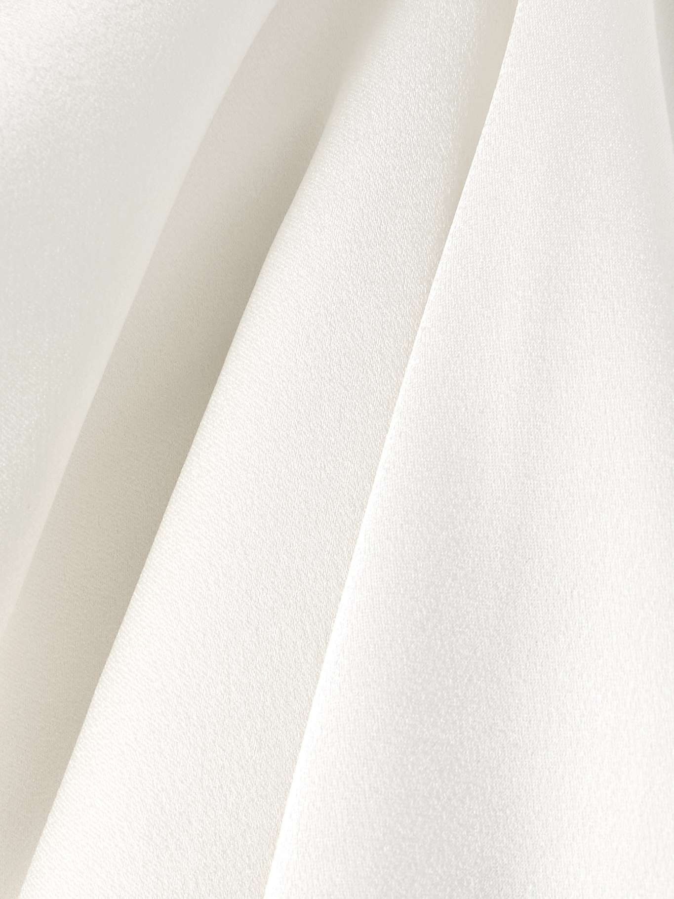 Tasseled draped satin-crepe blouse - 4